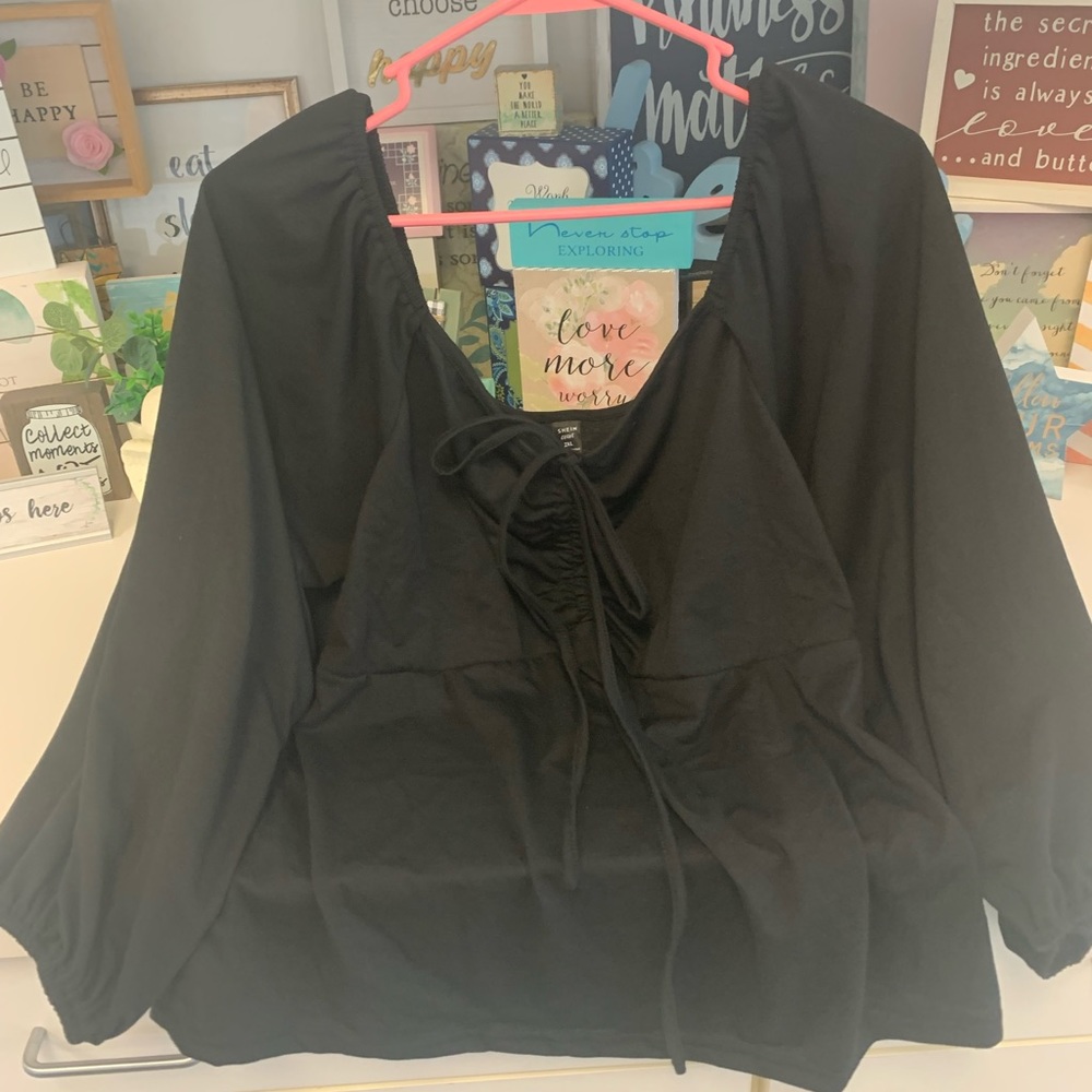 Shein Curves Black Shirt in 2XL
